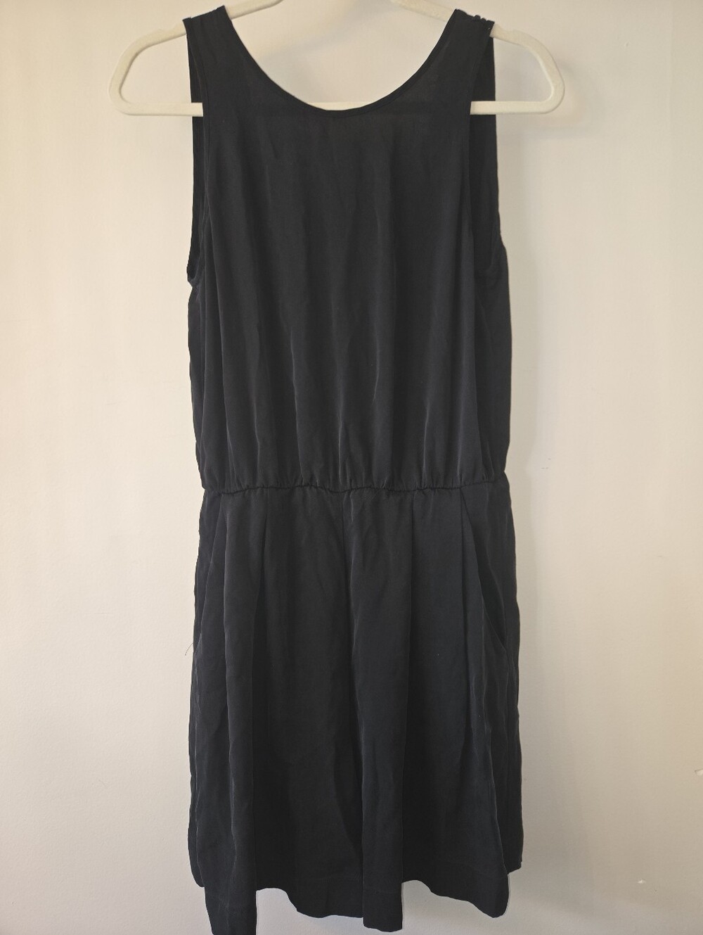 Milly [Size 8] 100% Silk Black Sleeveless Romper Classy Goth Whimsy Witchy Dark